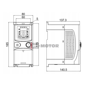 Falownik wektorowy jednofazowy GD20-1R5G-S2 1,5kW 1x230V